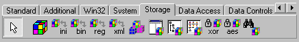 Storage library components palette